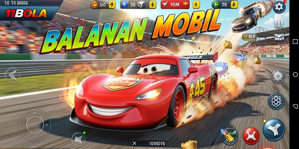 Gameplay balapan mobil yang seru dan mendebarkan.