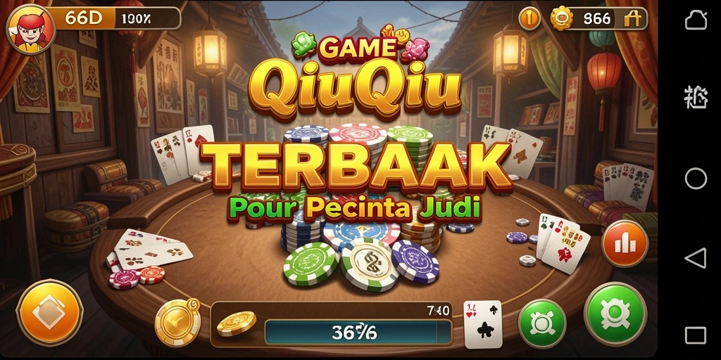 Screenshot gameplay 66D yang menampilkan keseruan bermain QiuQiu.