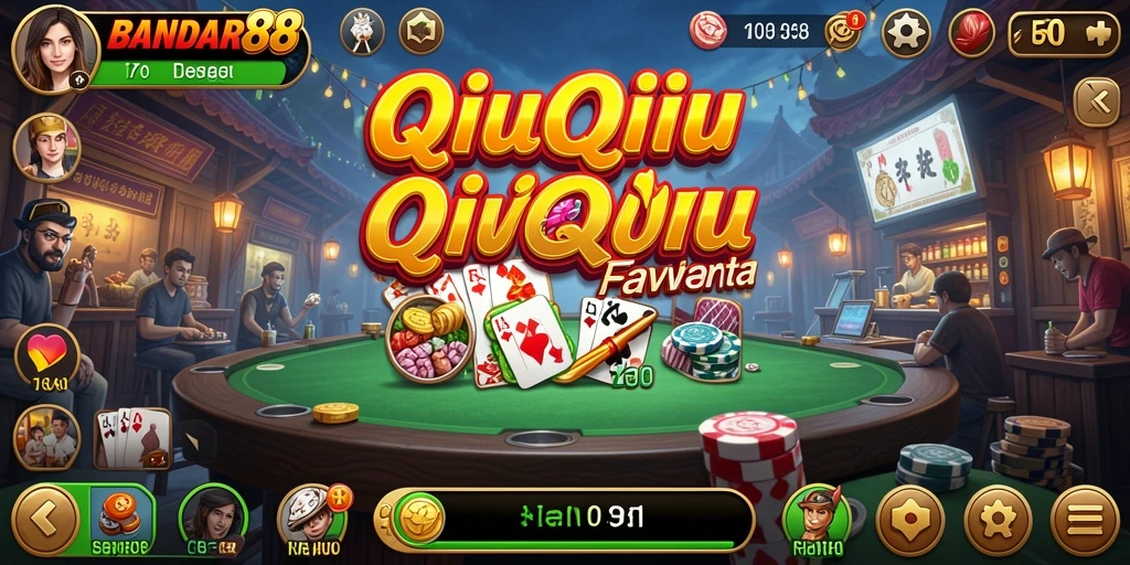 Tampilan gameplay QiuQiu yang mendebarkan di BANDAR88.
