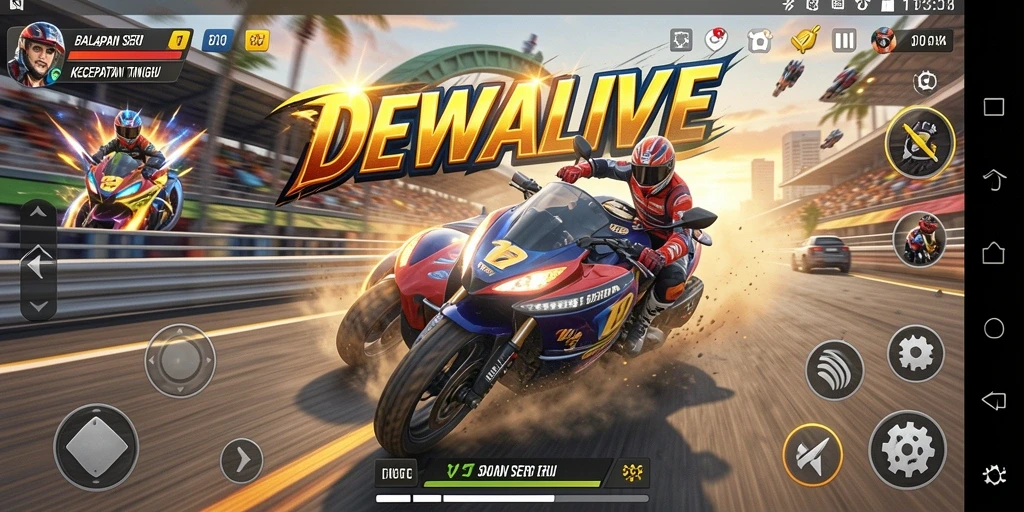 Gameplay seru di DEWALIVE dengan kecepatan tinggi.