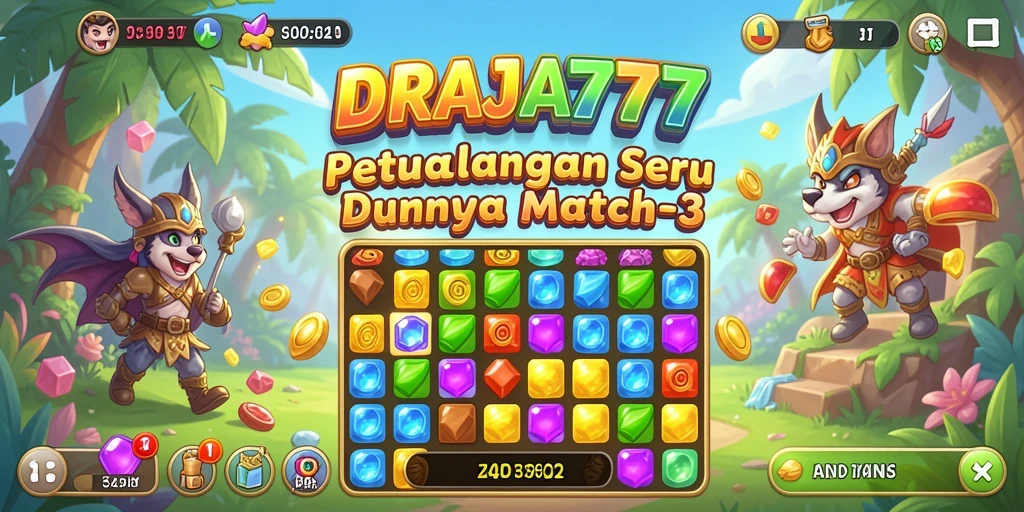 Tampilan gameplay DRAJA777 yang penuh warna dan menarik.
