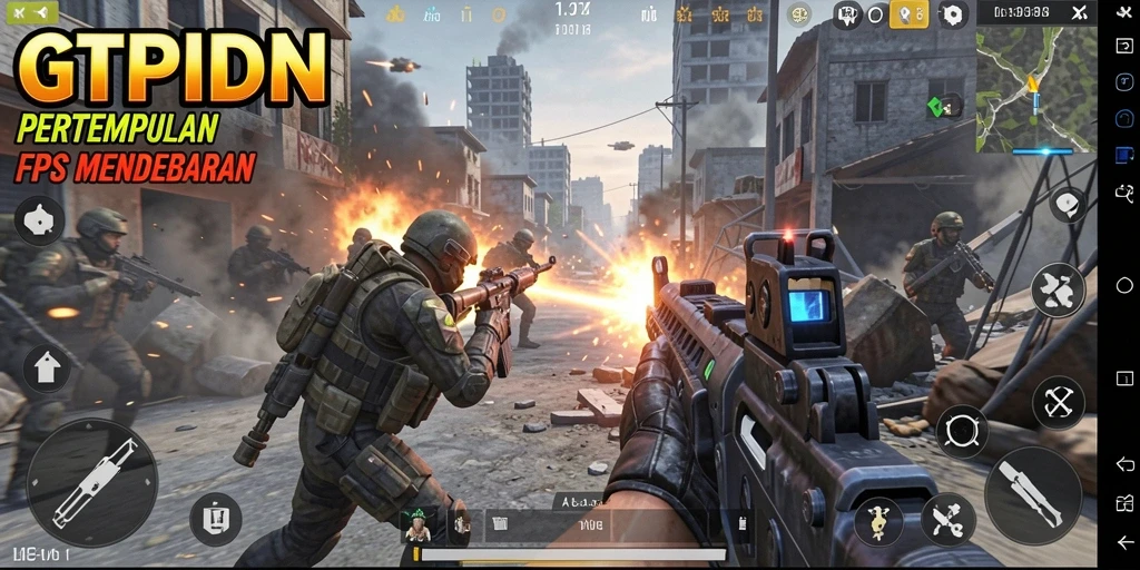 Tampilan gameplay menegangkan saat bertempur di arena GTPIDN.