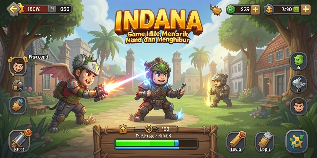 Tampilan gameplay INDAAA dengan suasana santai dan menghibur.