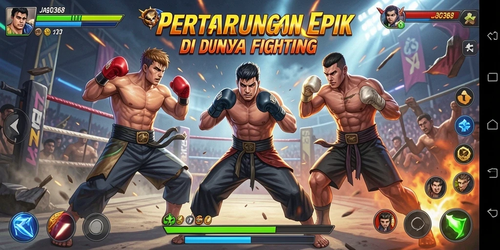 Tampilan gameplay <strong>JAGO368</strong> yang seru dan mendebarkan saat bertarung.