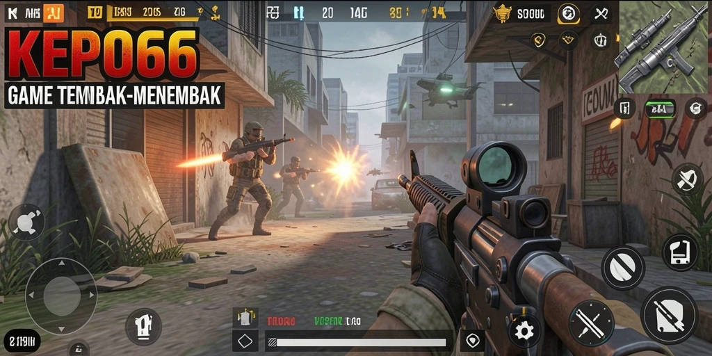 Gameplay seru KEPO66 dengan aksi tembak-menembak intens
