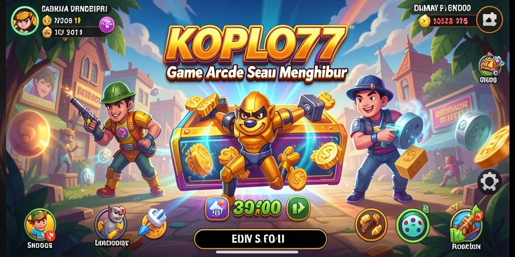 Tampilan gameplay seru dari KOPLO77 yang menampilkan tantangan arcade.