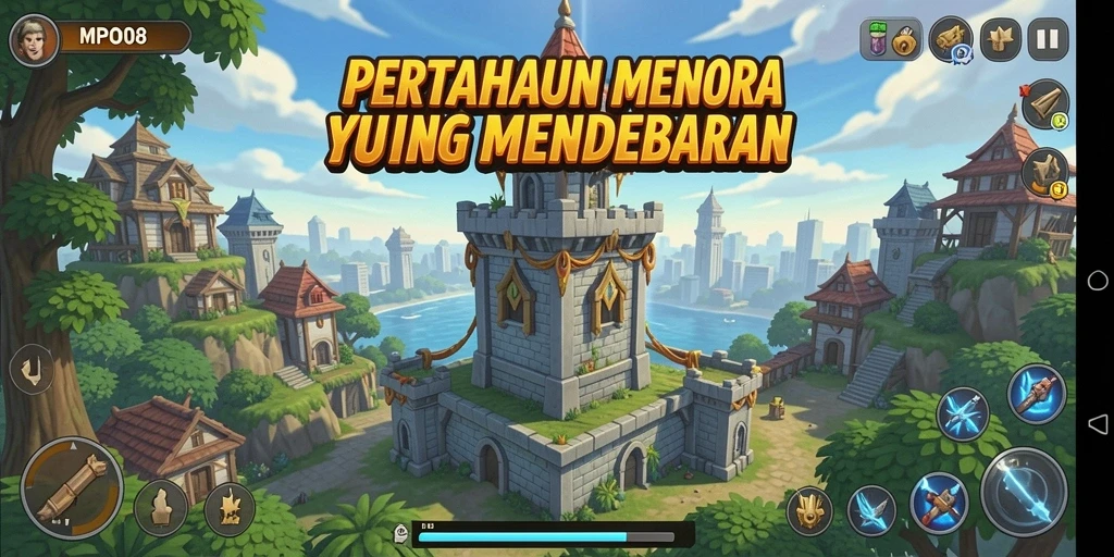 Tampilan gameplay menarik dari MPO08 Tower Defense.
