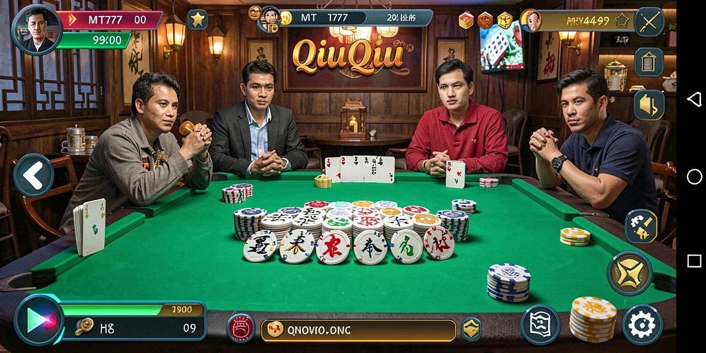 Screenshot gameplay MT777 menampilkan intensitas permainan QiuQiu.
