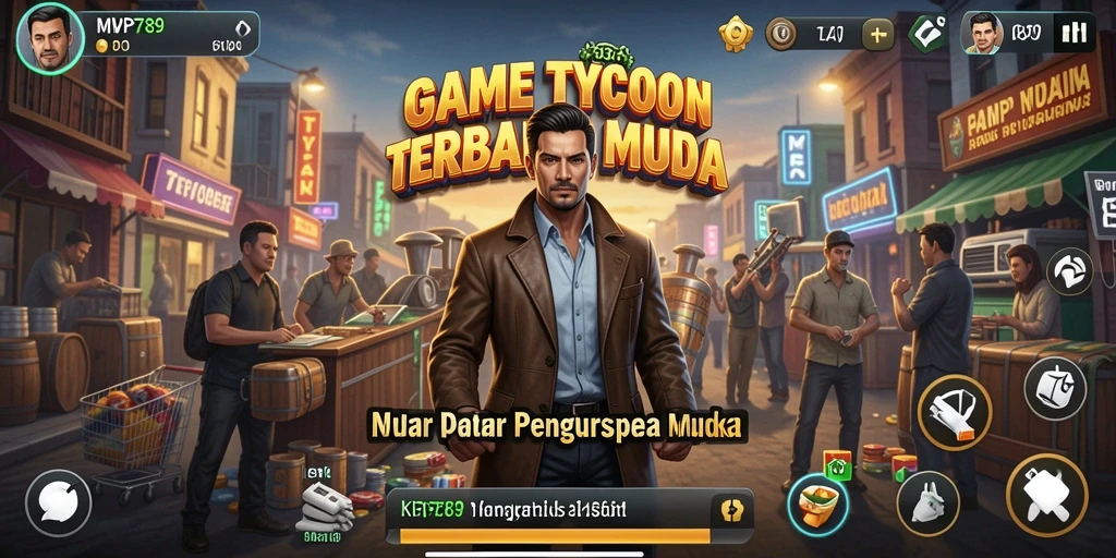 Screenshot gameplay MVP789 menunjukkan interaksi yang dinamis dalam lingkungan bisnis.