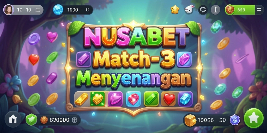 Tampilan gameplay NUSABET yang menarik dan berwarna-warni.