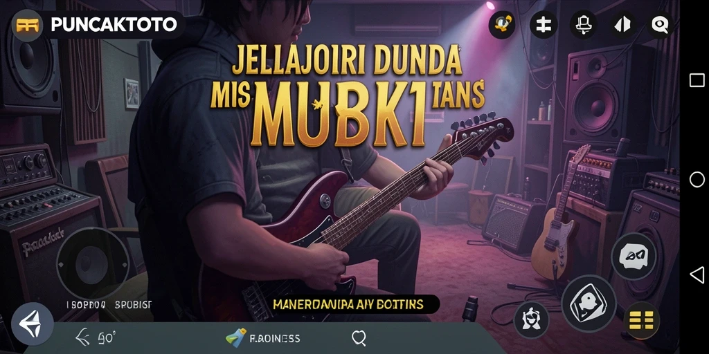 Screenshot utama PUNCAKTOTO menampilkan gameplay musik yang interaktif.