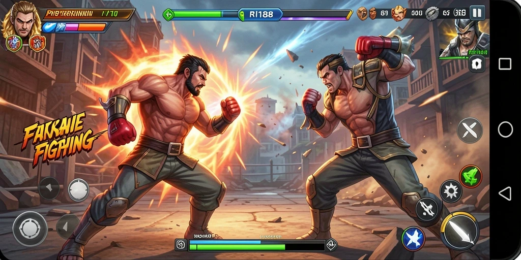 Screenshot RI188 menunjukkan aksi pertarungan yang mendebarkan.