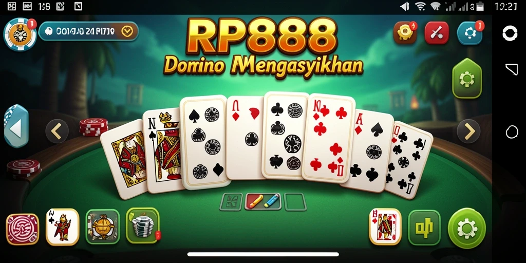 Tampilan permainan Domino yang menarik dan interaktif di RP888.