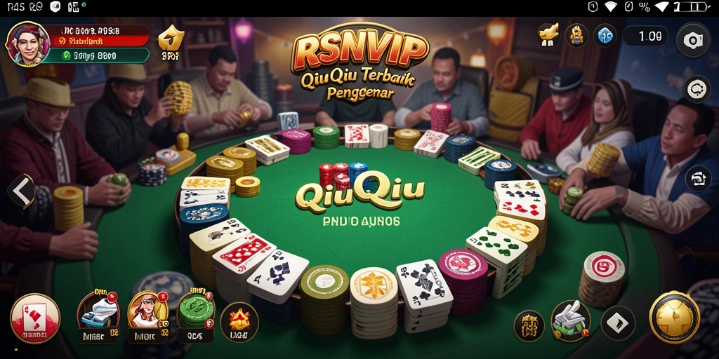 Screenshot utama RSNVIP menampilkan serunya gameplay QiuQiu.