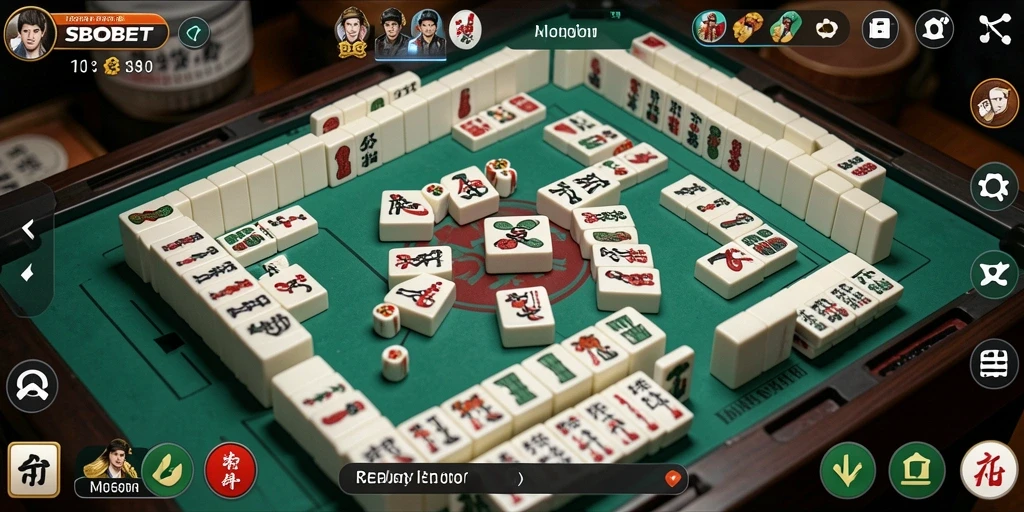 Tampilan gameplay menarik dari SBOBET yang mengasyikkan di Mahjong.