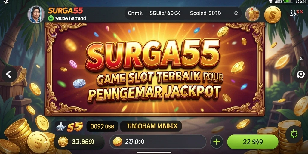 Tampilan gameplay SURGA55 yang menarik dan penuh warna.