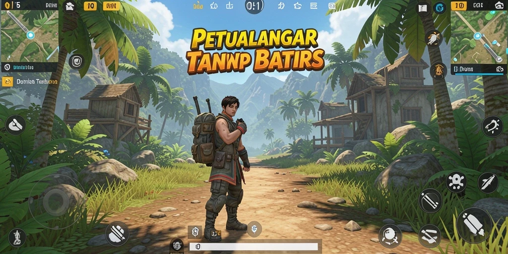 Screenshot gameplay T6 menampilkan dunia terbuka yang luas dan grafis yang memukau.